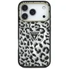 iPhone 18 Pro / iPhone 17 Pro čierny Guess IML Leopard Glitter Triangle Logo MagSafe pevný kryt thumbnail