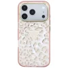  iPhone 18 Pro Max / iPhone 17 Pro Max rózsaszín Guess IML Leopard Glitter Triangle Logo MagSafe keménytok thumbnail