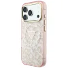  iPhone 18 Pro Max / iPhone 17 Pro Max rózsaszín Guess IML Leopard Glitter Triangle Logo MagSafe keménytok thumbnail