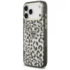 iPhone 18 Pro Max / 17 Pro Max čierny Guess IML Leopard Glitter Triangle Logo MagSafe kryt thumbnail