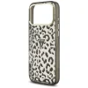 iPhone 18 Pro Max / 17 Pro Max čierny Guess IML Leopard Glitter Triangle Logo MagSafe kryt thumbnail