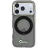 iPhone 18 Pro / 17 Pro čierne Guess IML Ring Stand 360 Script puzdro s kovovým logom MagSafe thumbnail