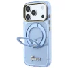 iPhone 18 Pro Max / 17 Pro Max svetlomodré puzdro Guess IML Ring Stand 360 Script Metal Logo MagSafe thumbnail