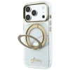  iPhone 18 Pro / 17 Pro átlátszó Guess IML Ring Stand 360 Script Metal Logo MagSafe tok thumbnail