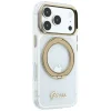  iPhone 18 Pro / 17 Pro átlátszó Guess IML Ring Stand 360 Script Metal Logo MagSafe tok thumbnail