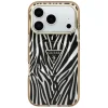 Apple iPhone 18 Pro / iPhone 17 Pro zlatý Guess IML Zebra Glitter Triangle Logo MagSafe kryt thumbnail