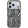  Apple iPhone 18 Pro Max / 17 Pro Max ezüst Guess IML Zebra Glitter Triangle Logo MagSafe keménytok thumbnail