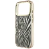  iPhone 18 Pro Max / iPhone 17 Pro Max arany Guess IML Zebra Glitter Triangle Logo MagSafe tok thumbnail