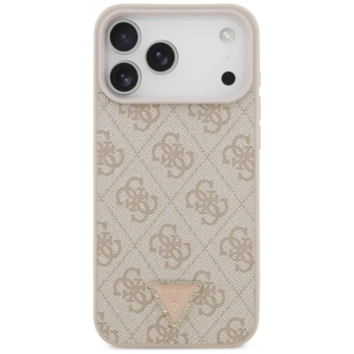  Apple iPhone 18 Pro Max / 17 Pro Max rózsaszín Guess Leather 4G Triangle Strass MagSafe tok - 3