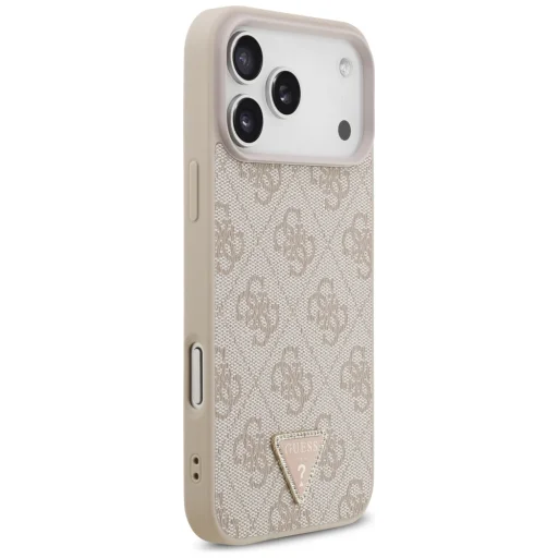  Apple iPhone 18 Pro Max / 17 Pro Max rózsaszín Guess Leather 4G Triangle Strass MagSafe tok - 4