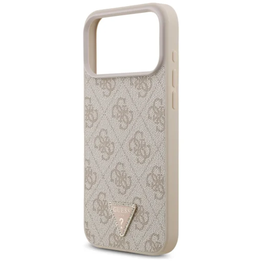  Apple iPhone 18 Pro Max / 17 Pro Max rózsaszín Guess Leather 4G Triangle Strass MagSafe tok - 6