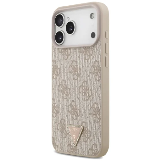  Apple iPhone 18 Pro Max / 17 Pro Max rózsaszín Guess Leather 4G Triangle Strass MagSafe tok - 2
