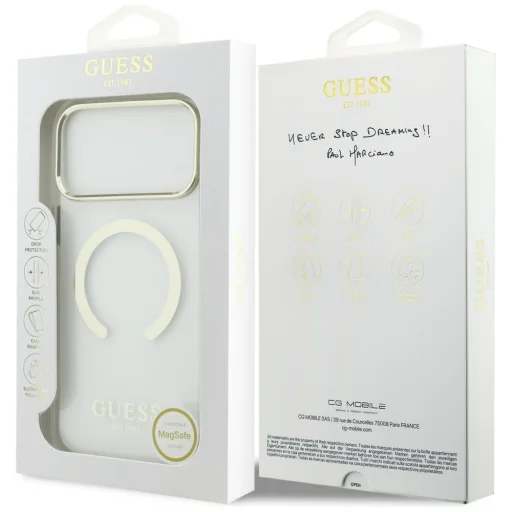  Apple iPhone 18 Pro Max / 17 Pro Max arany Guess Metal Outline MagSafe tok - 8