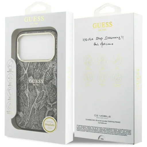 iPhone 18 Pro / 17 Pro čierny Guess Python Pattern MagSafe kryt - 8