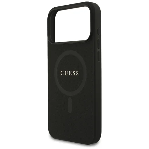  iPhone 18 Pro Max / 17 Pro Max fekete Guess Saffiano Classic Logo MagSafe tok - 6