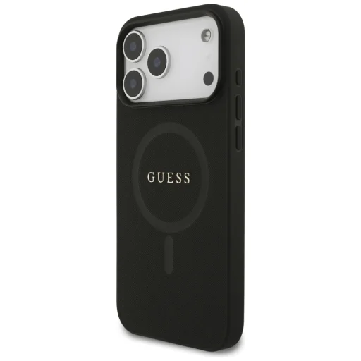  iPhone 18 Pro Max / 17 Pro Max fekete Guess Saffiano Classic Logo MagSafe tok - 2