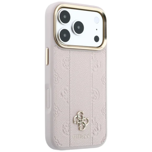  iPhone 18 Pro Max / 17 Pro Max rózsaszín Guess Stripe Peony 4G Logo MagSafe tok - 4