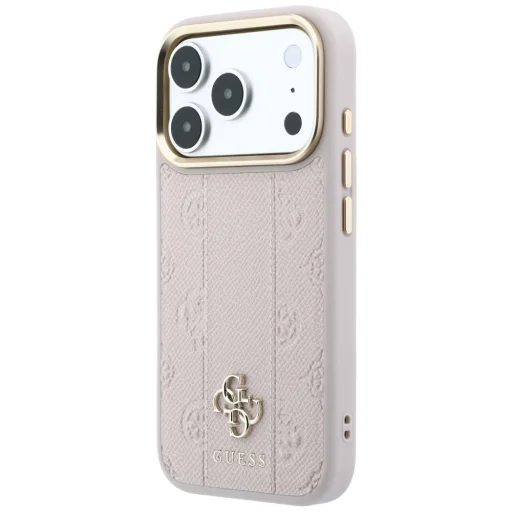  iPhone 18 Pro Max / 17 Pro Max rózsaszín Guess Stripe Peony 4G Logo MagSafe tok - 2