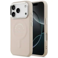 iPhone 18 Pro Max / 17 Pro Max ružové Karl Lagerfeld Karl Embossed Open Ring RSG Logo MagSafe puzdro