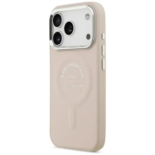 iPhone 18 Pro Max / 17 Pro Max ružové Karl Lagerfeld Karl Embossed Open Ring RSG Logo MagSafe puzdro - 2