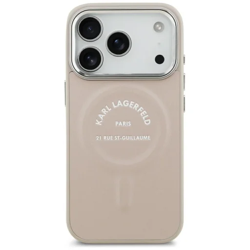 iPhone 18 Pro Max / 17 Pro Max ružové Karl Lagerfeld Karl Embossed Open Ring RSG Logo MagSafe puzdro - 3