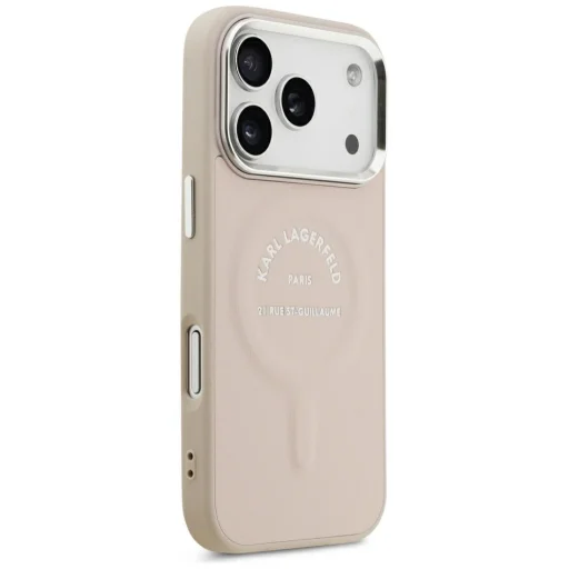 iPhone 18 Pro Max / 17 Pro Max ružové Karl Lagerfeld Karl Embossed Open Ring RSG Logo MagSafe puzdro - 4