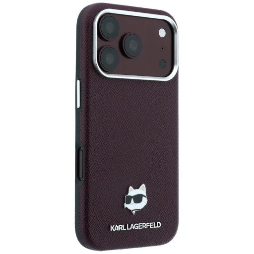 Apple iPhone 18 Pro / 17 Pro bordové puzdro Karl Lagerfeld Grained Choupette Head Metal MagSafe - 4