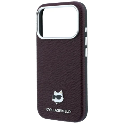 Apple iPhone 18 Pro / 17 Pro bordové puzdro Karl Lagerfeld Grained Choupette Head Metal MagSafe - 6