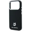 iPhone 18 Pro / 17 Pro čierne Karl Lagerfeld Grained Choupette Head Metal MagSafe puzdro thumbnail