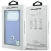 Apple iPhone 18 Pro / 17 Pro svetlomodré puzdro Karl Lagerfeld Grained Choupette Head Metal MagSafe thumbnail