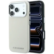 Apple iPhone 18 Pro / 17 Pro béžový Karl Lagerfeld zrnitý kryt s predĺženým logom MagSafe