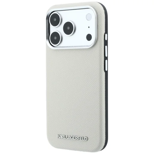 Apple iPhone 18 Pro / 17 Pro béžový Karl Lagerfeld zrnitý kryt s predĺženým logom MagSafe - 2