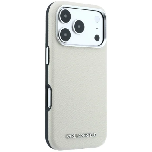 Apple iPhone 18 Pro / 17 Pro béžový Karl Lagerfeld zrnitý kryt s predĺženým logom MagSafe - 4