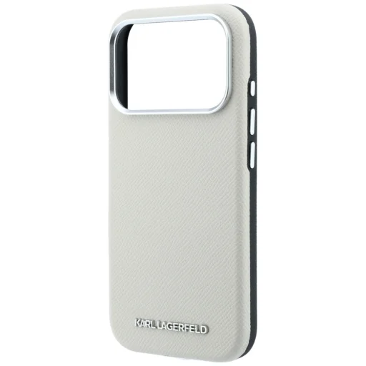 Apple iPhone 18 Pro / 17 Pro béžový Karl Lagerfeld zrnitý kryt s predĺženým logom MagSafe - 6