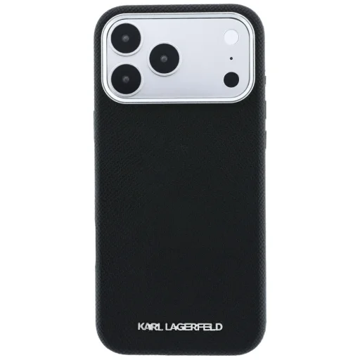  Apple iPhone 18 Pro Max és iPhone 17 Pro Max fekete Karl Lagerfeld Grained Elongated Logo MagSafe tok - 3