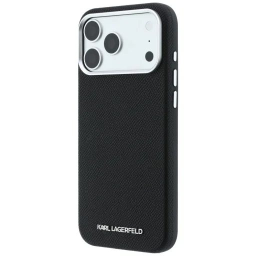 Apple iPhone 18 Pro Max és iPhone 17 Pro Max fekete Karl Lagerfeld Grained Elongated Logo MagSafe tok - 2