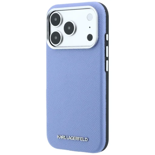 iPhone 18 Pro / 17 Pro modrý Karl Lagerfeld zrnitý kryt s predĺženým logom MagSafe - 2