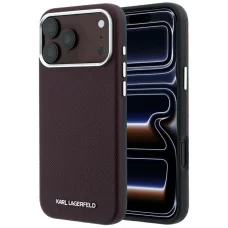  Apple iPhone 18 Pro Max / 17 Pro Max Bordó Karl Lagerfeld Szemcsés Hosszúkás Logó MagSafe tok