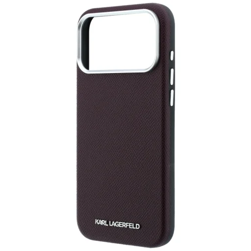  Apple iPhone 18 Pro Max / 17 Pro Max Bordó Karl Lagerfeld Szemcsés Hosszúkás Logó MagSafe tok - 6