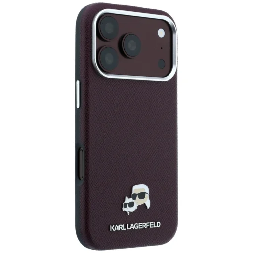  iPhone 18 Pro Max / 17 Pro Max bordó Karl Lagerfeld Grained Heads Metal MagSafe tok - 4