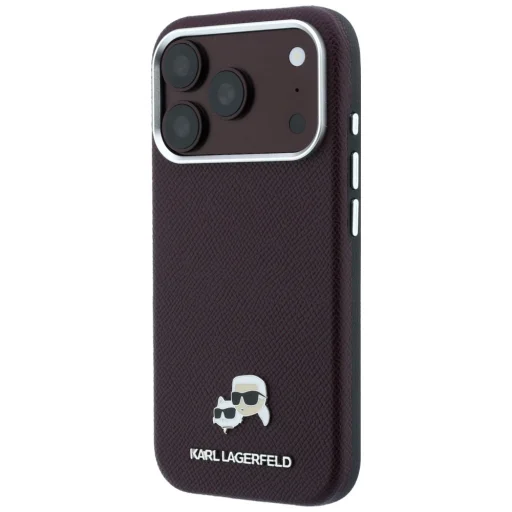  iPhone 18 Pro Max / 17 Pro Max bordó Karl Lagerfeld Grained Heads Metal MagSafe tok - 2