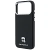 iPhone 18 Pro Max / 17 Pro Max čierne puzdro Karl Lagerfeld Grained Karl Head Metal MagSafe thumbnail
