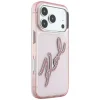 iPhone 18 Pro / 17 Pro ružový Karl Lagerfeld IML Big Signature živicový kryt s kovovým rámom thumbnail