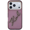 iPhone 18 Pro / 17 Pro bordový Karl Lagerfeld IML Big Signature živicový kryt s kovovým rámom thumbnail