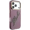 iPhone 18 Pro / 17 Pro bordový Karl Lagerfeld IML Big Signature živicový kryt s kovovým rámom thumbnail