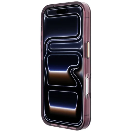 iPhone 18 Pro / 17 Pro bordový Karl Lagerfeld IML Big Signature živicový kryt s kovovým rámom - 5
