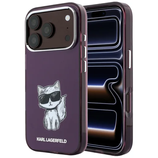 iPhone 18 Pro / 17 Pro bordové puzdro Karl Lagerfeld Choupette Body Sketch Print MagSafe - 1