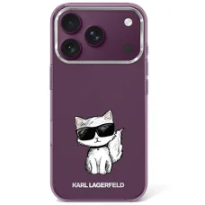 iPhone 18 Pro / 17 Pro bordové puzdro Karl Lagerfeld Choupette Body Sketch Print MagSafe