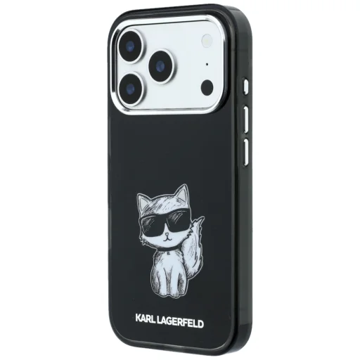 iPhone 18 Pro Max / 17 Pro Max čierny Karl Lagerfeld Choupette Body Sketch Print MagSafe kryt - 2