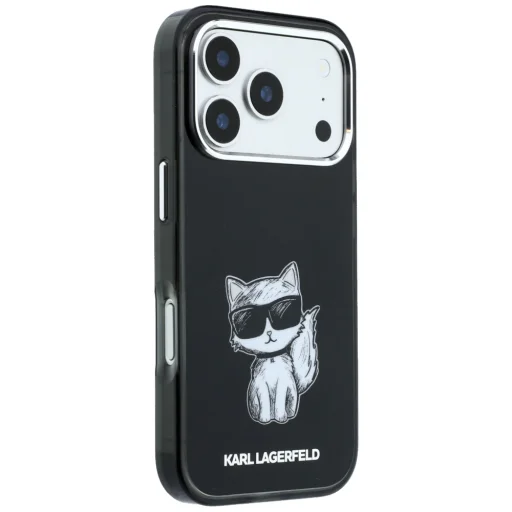iPhone 18 Pro Max / 17 Pro Max čierny Karl Lagerfeld Choupette Body Sketch Print MagSafe kryt - 4